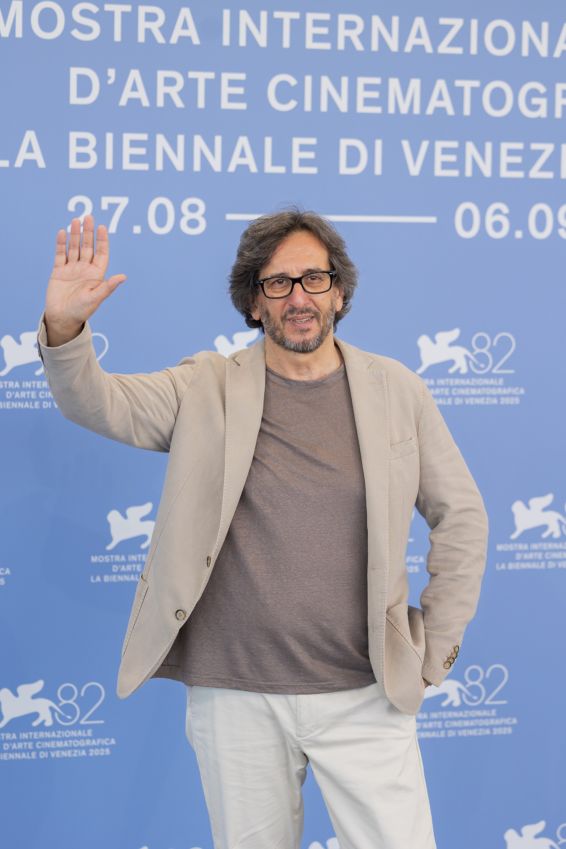 Daniele Vicari, director, screenwriter, at 82nd Venice International Film Festival in Venice, Italy for the film "Ammazzare Stanca. Autobiografia Di Un Assassino" (Tired Of Killing. Autobiography Of An Assassin).