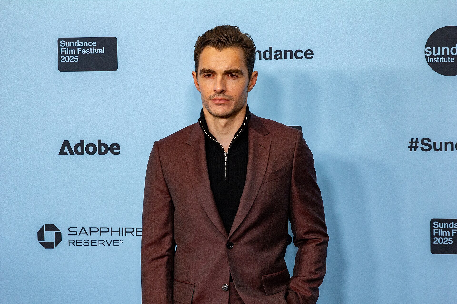 Dave Franco, actor, at the 2025 Sundance Film Festival for the movie Together.