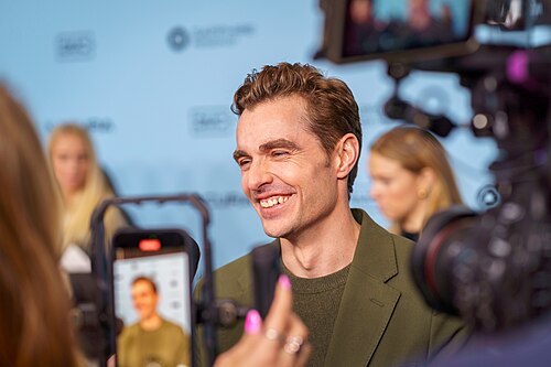 Dave Franco, actor, at the 2025 Sundance Film Festival for the movie Bubble & Squeak.