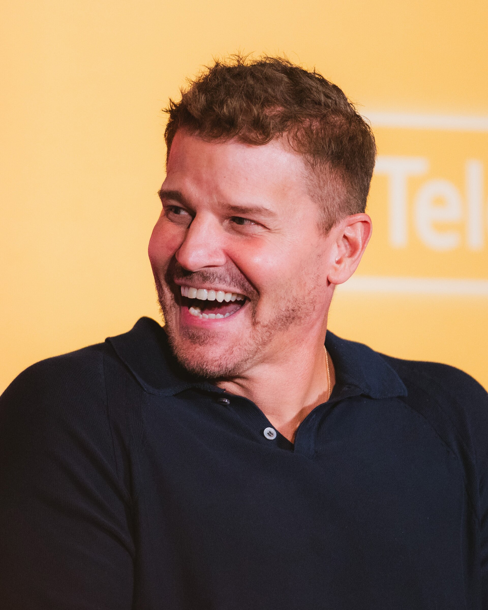 David Boreanaz at the 20th anniversary panel for Bones at Televerse 2025 in Los Angeles, California.