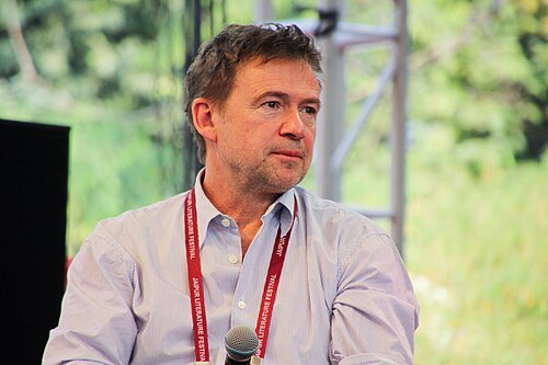 David Nicholls, author, at the 2025 Jaipur Literature Festival in Jaipur, India.