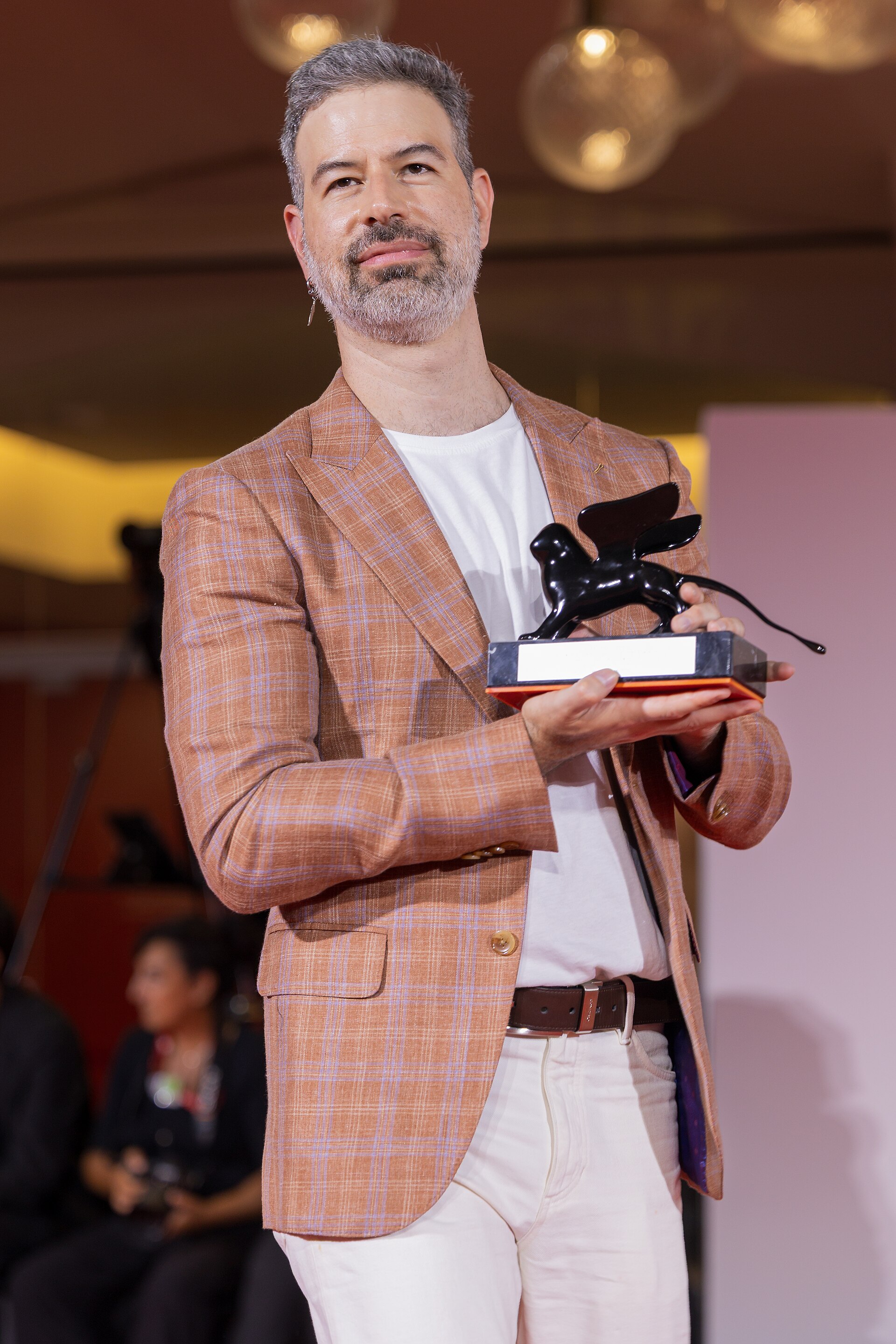 David Pablos, director, editor and screenwriter, at 82nd Venice International Film Festival in Venice, Italy for the film En el camino.