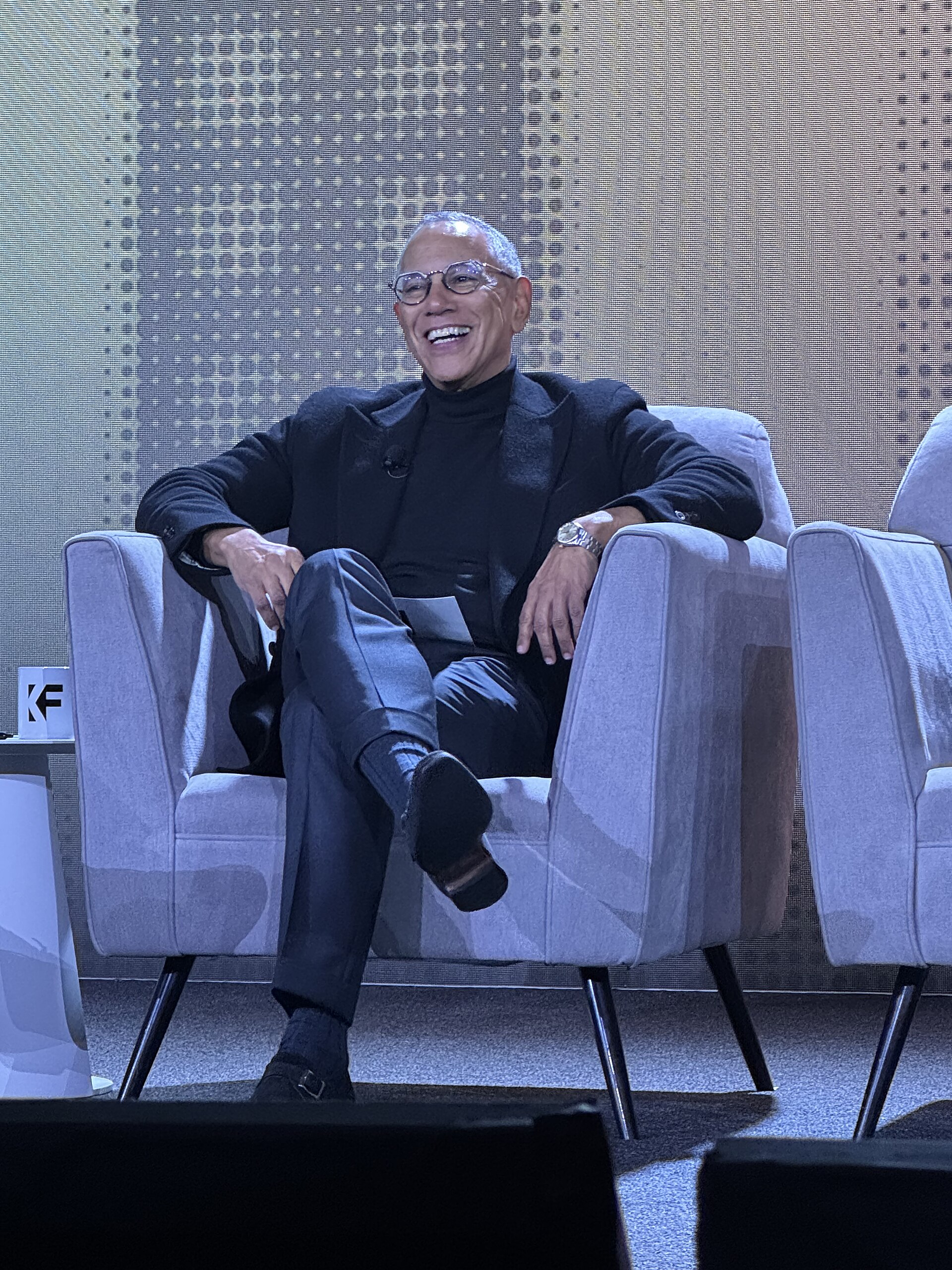 Dean Baquet, Former Executive Editor at The New York Times, speaking at the 2025 Knight Media Forum in Miami, Florida in February 2025