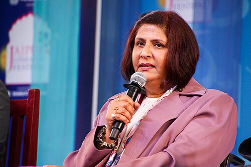 Deepa Malik, athlete, at the 2025 Jaipur Literature Festival in Jaipur, India.