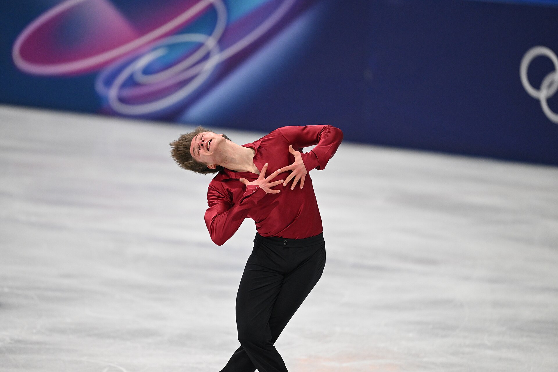 MILAN, ITALY - 10 FEBRUARY 2026: Deniss Vasiljevs of Latvia competes during the Figure Skating Men Single Skating Short Program at the Olympic Winter Games Milano Cortina 2026 Milano Ice Skating Arena on February 10, 2026 in Milan, Italy