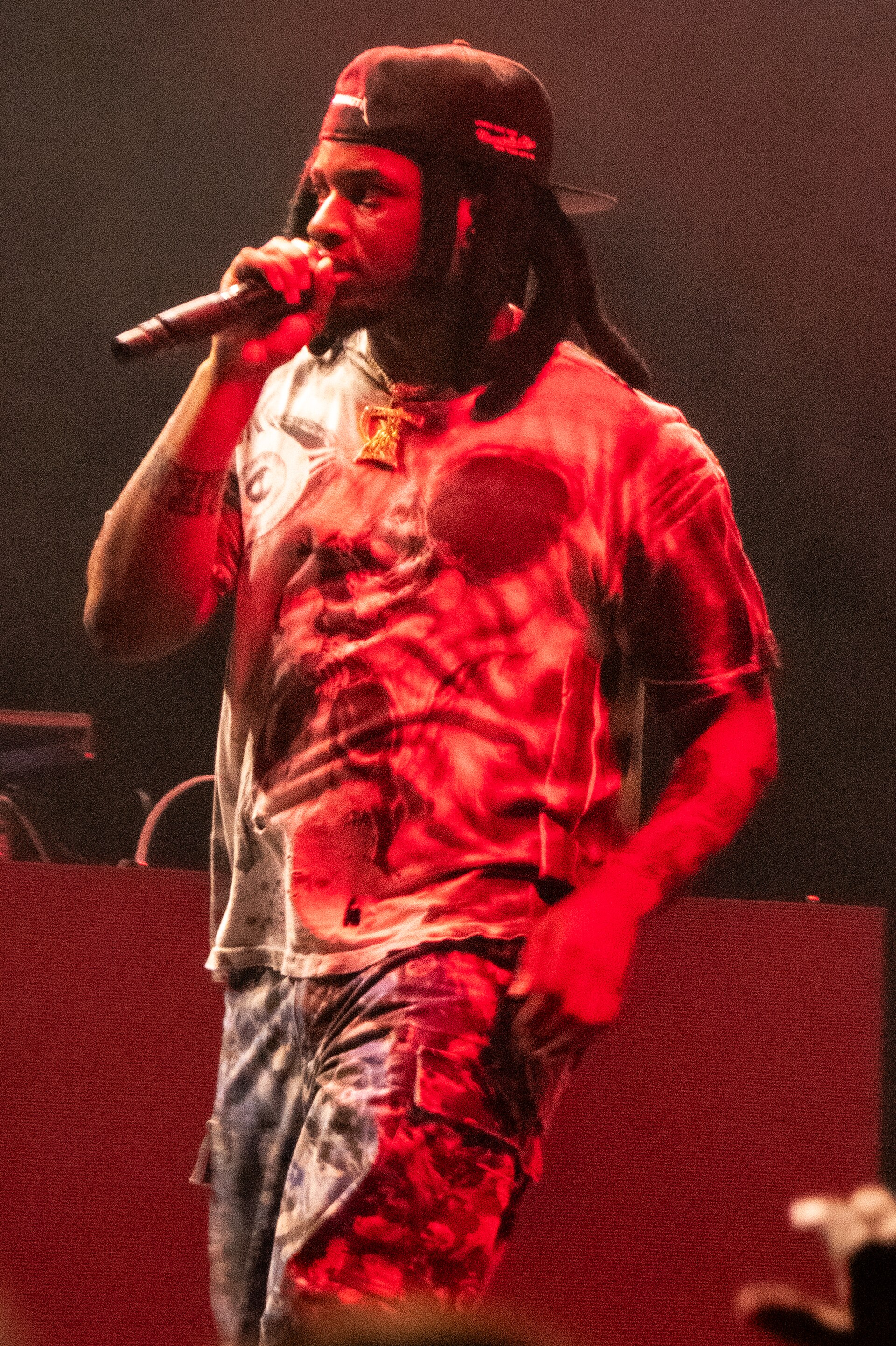 Florida rapper Denzel Curry performing live at Roadrunner in Boston as part of his 2025 King Of The Mischievous South tour.