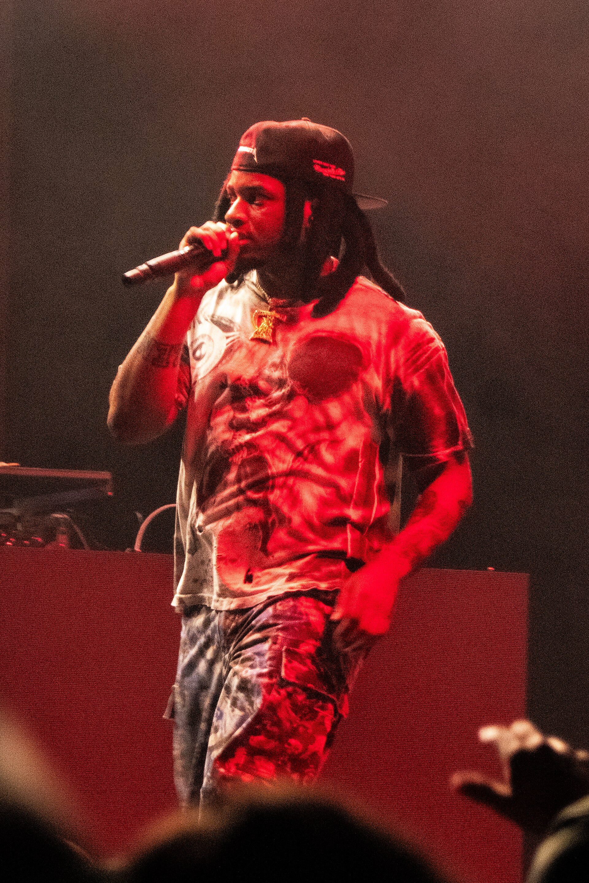 Florida rapper Denzel Curry performing live at Roadrunner in Boston as part of his 2025 King Of The Mischievous South tour.