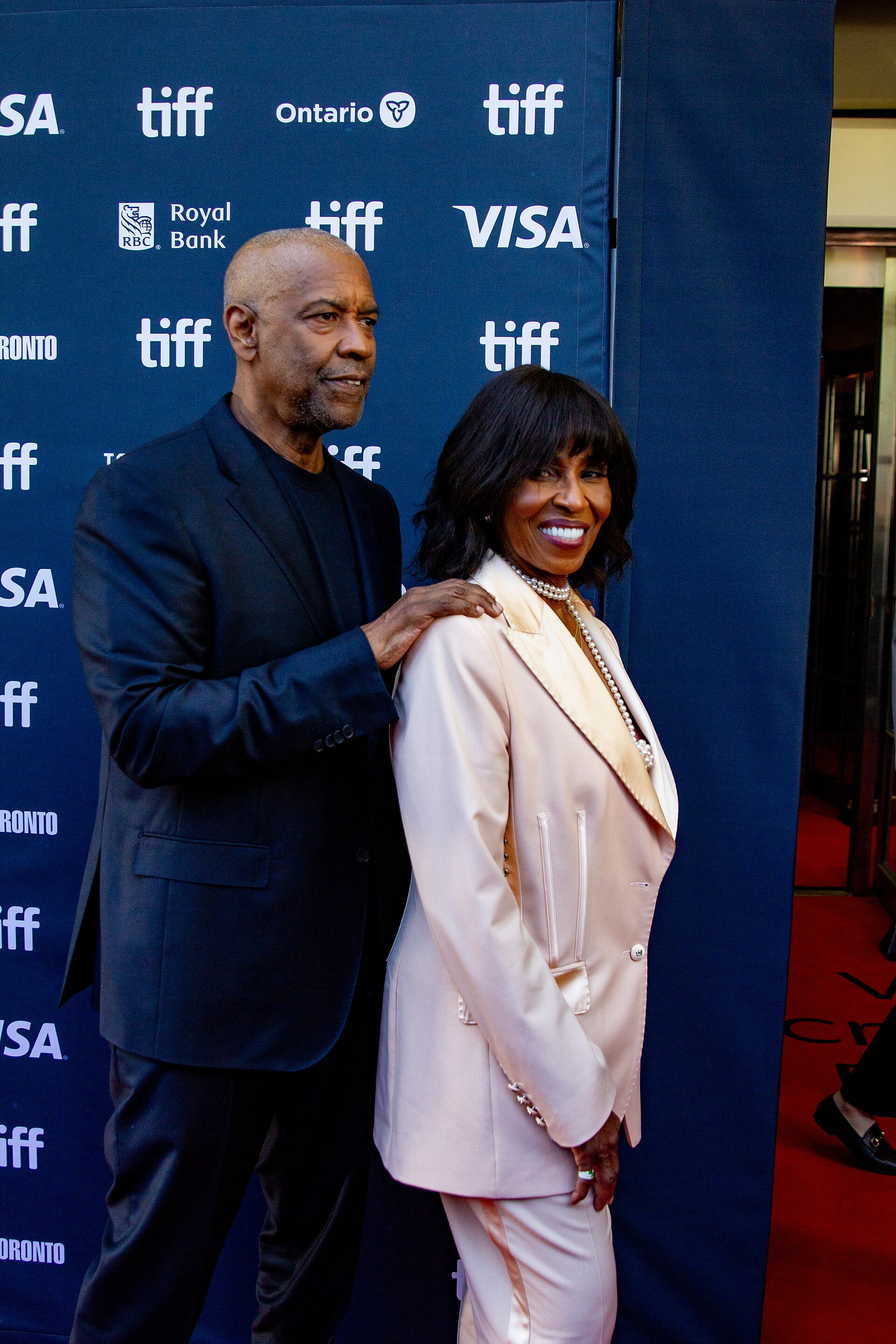 Denzel Washington and Pauletta Washington at the 2024 Toronto International Film Festival (TIFF) for the movie The Piano Lesson.