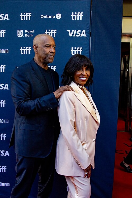 Denzel Washington and Pauletta Washington at the 2024 Toronto International Film Festival (TIFF) for the movie The Piano Lesson.
