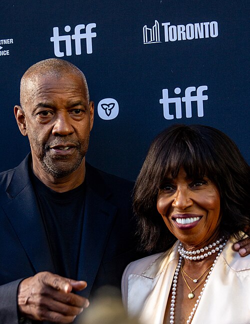 Denzel Washington and Pauletta Washington at the 2024 Toronto International Film Festival (TIFF) for the movie The Piano Lesson.