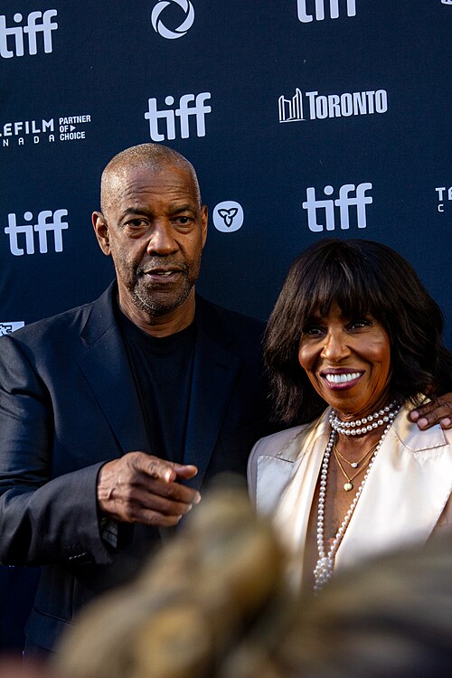 Denzel Washington and Pauletta Washington at the 2024 Toronto International Film Festival (TIFF) for the movie The Piano Lesson.