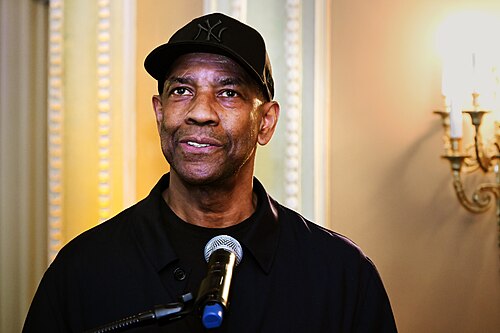 Denzel Washington at the unveiling of his Sardi's portrait, 2025