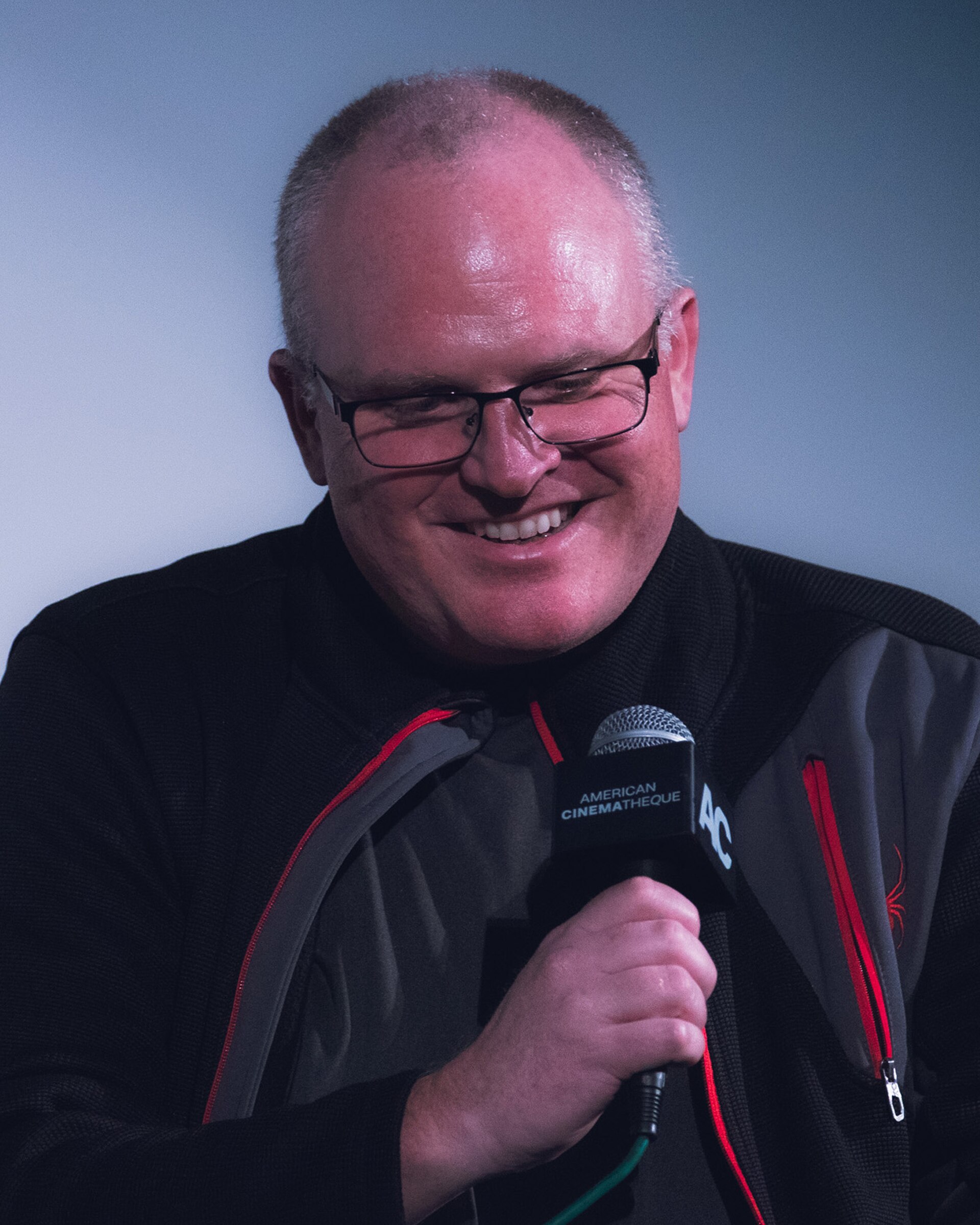 Derek Kolstad at the world premiere for Wick is Pain in Santa Monica, California