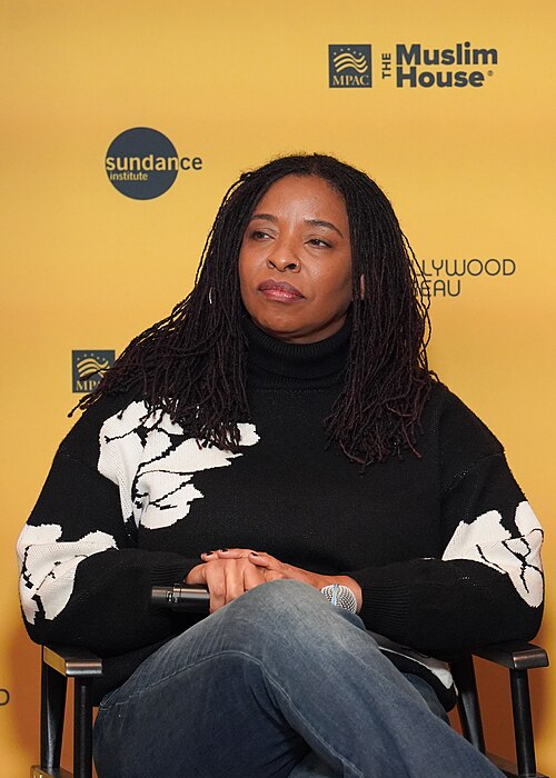 Desha Dauchan, director, speaking on Intersectional Muslim Stories panel at The Muslim House, Sundance, Park City UT. Jan 26, 2026