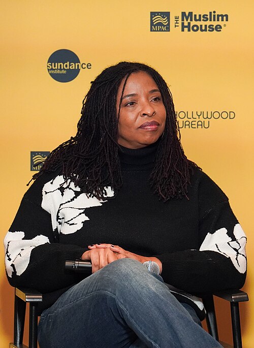 Desha Dauchan, director, speaking on Intersectional Muslim Stories panel at The Muslim House, Sundance, Park City UT. Jan 26, 2026