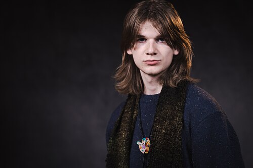 Dexter Farren Haag portrait at WikiPortraits Studio at Sundance 2025