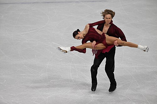 MILAN, ITALY - 11 FEBRUARY 2026: Diana Davis and Gleb Smolkin of Georgia compete during the Figure Skating Ice Dance Free Dance at the Olympic Winter Games Milano Cortina 2026 Milano Ice Skating Arena on February 11, 2026 in Milan, Italy