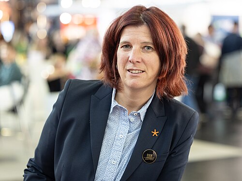 Writer Diana Menschig at the Frankfurt Book Fair 2025