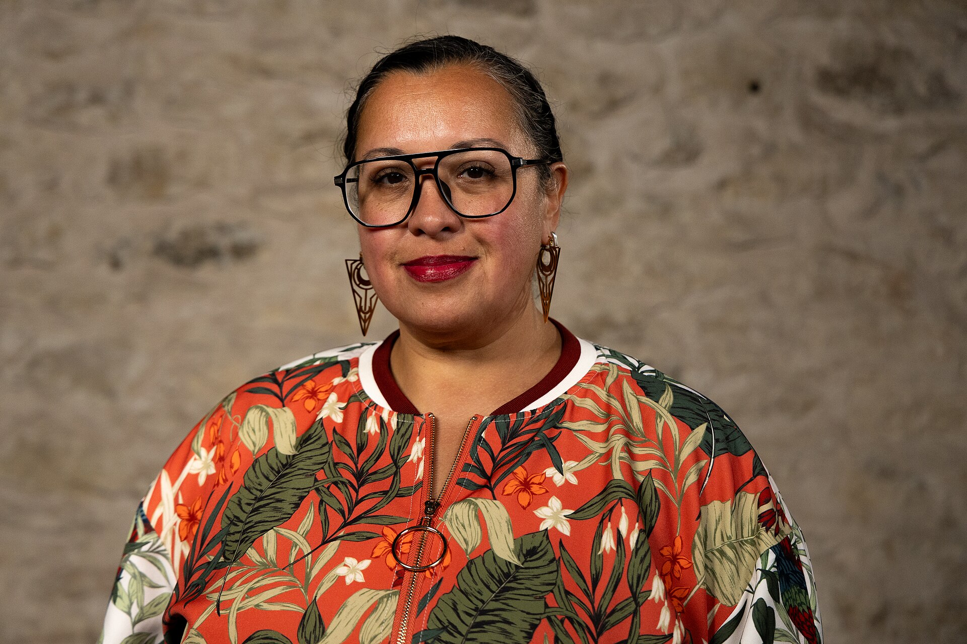 Diana Zuluaga, SXSW Theater Manager, at the WikiPortraits studio at the 2025 SXSW Festival.
