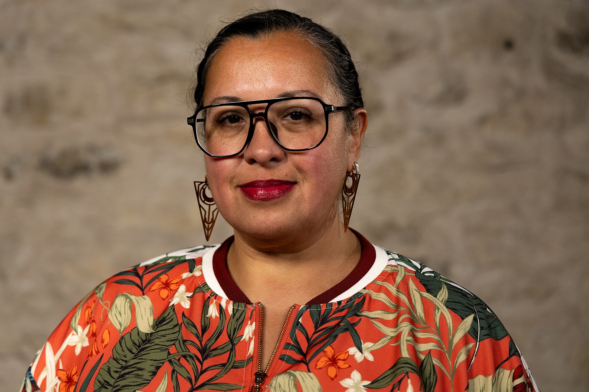 Diana Zuluaga, SXSW Theater Manager, at the WikiPortraits studio at the 2025 SXSW Festival.