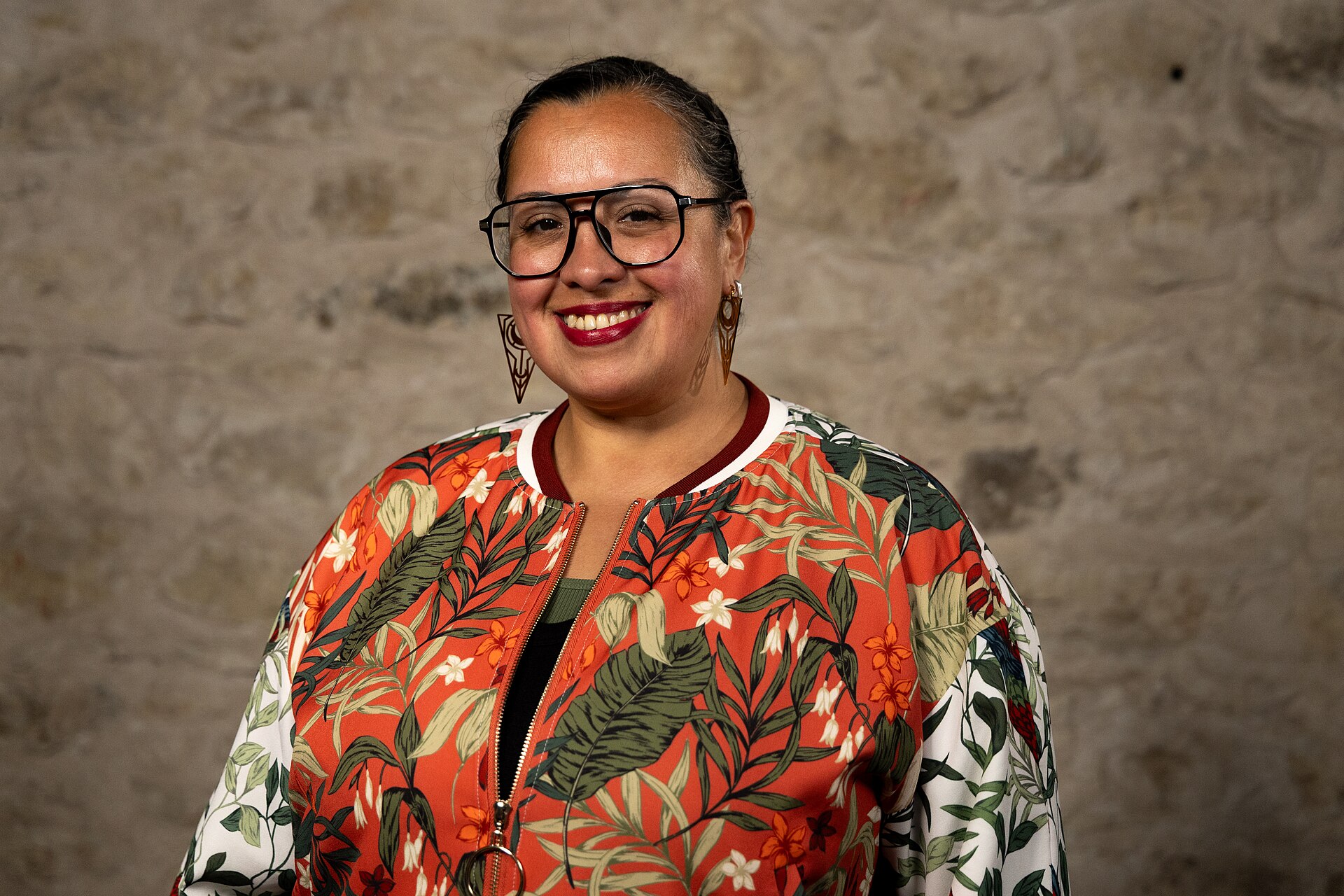 Diana Zuluaga, SXSW Theater Manager, at the WikiPortraits studio at the 2025 SXSW Festival.