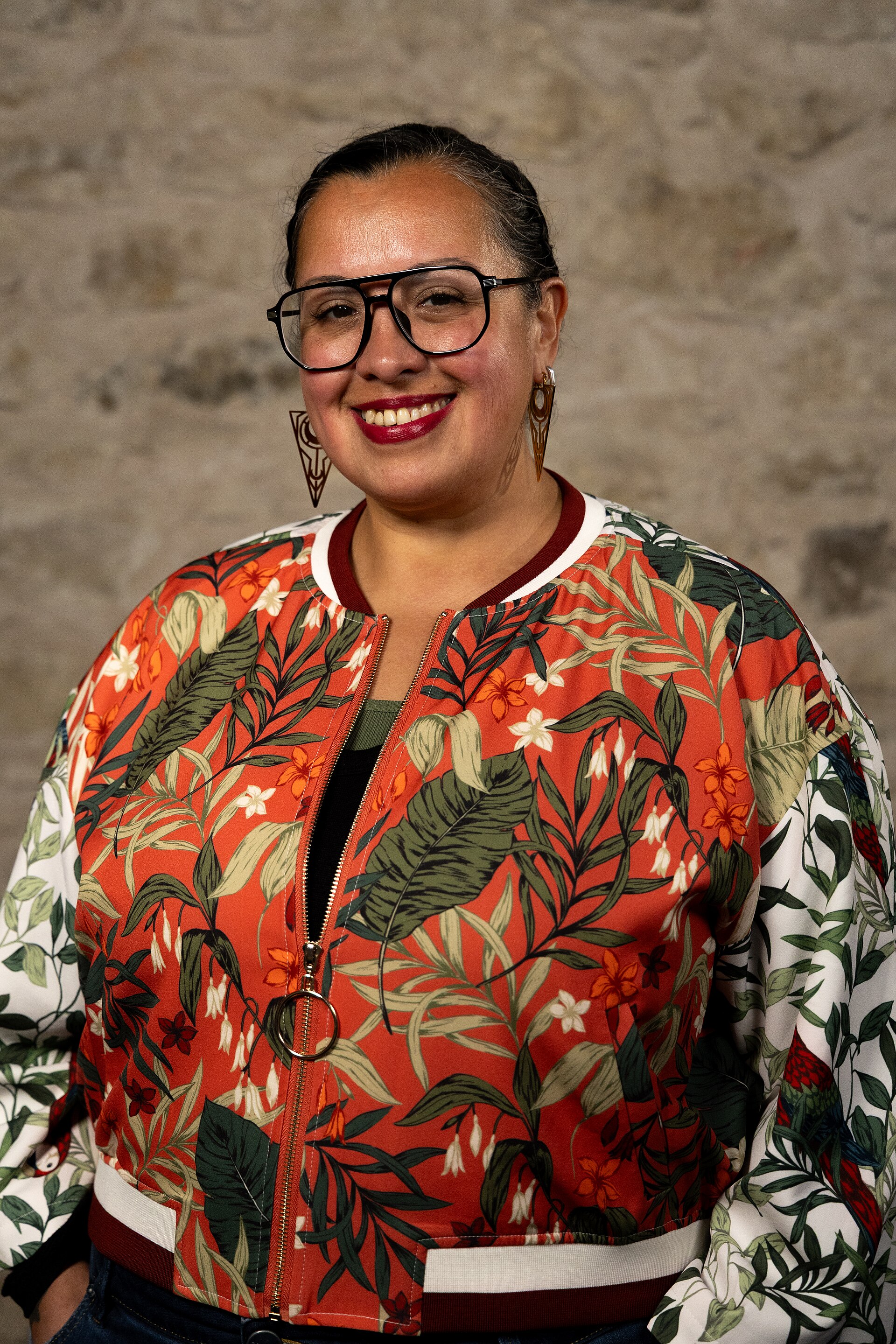 Diana Zuluaga, SXSW Theater Manager, at the WikiPortraits studio at the 2025 SXSW Festival.