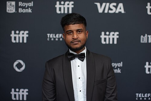 Dinesh Mouttouvelou, actor in 'Little Jaffna', at the 2024 Toronto International Film Festival