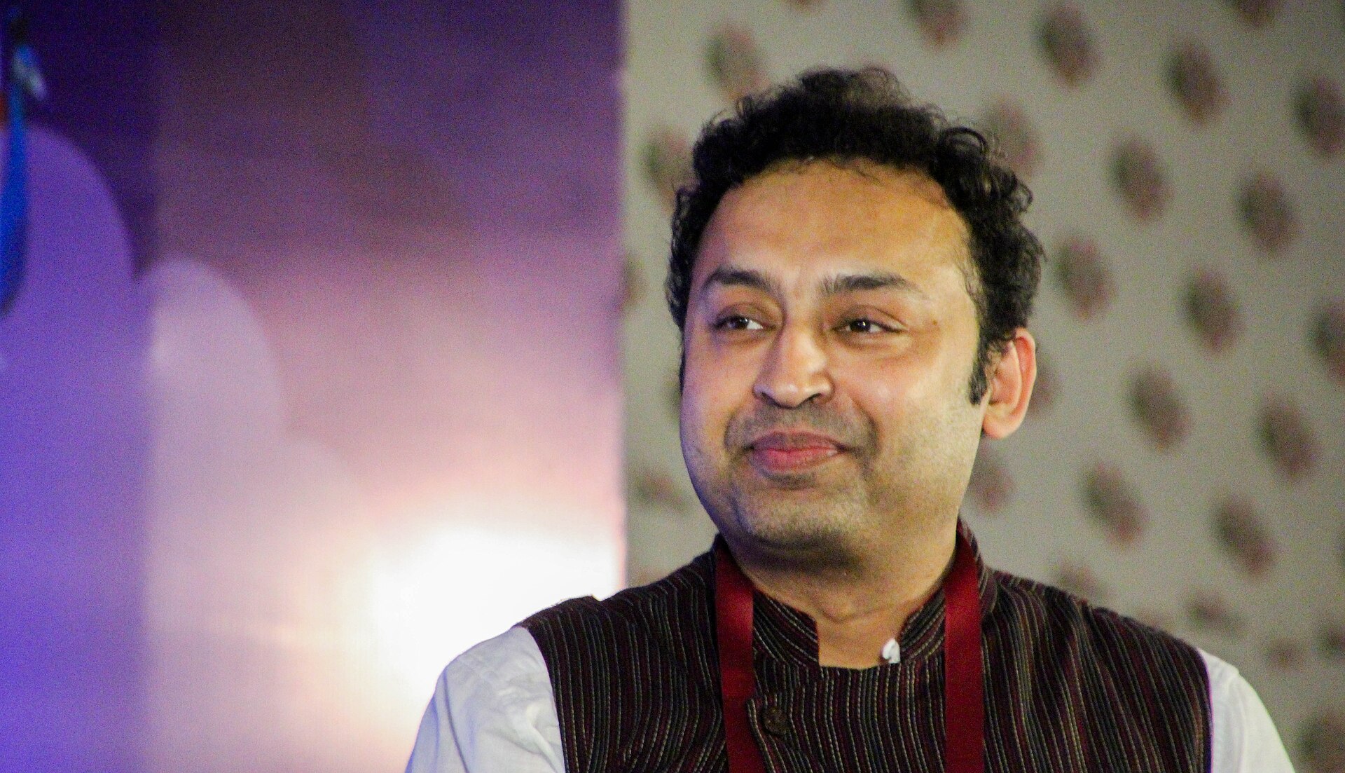 Dipankar Mukherjee, publisher, at the 2025 Jaipur Literature Festival in Jaipur, India.