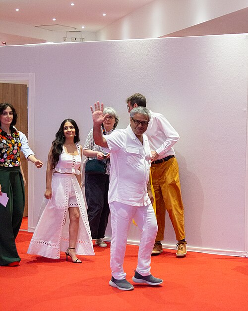 Director Mohammad Rasoulof at 2024 Cannes Film Festival with the film The Seed of The Sacred Fig