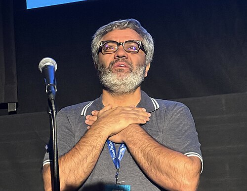 Mohammad Rasoulof, director, at the 2024 Telluride Film Festival for a screening of the movie, The Seed of the Sacred Fig.