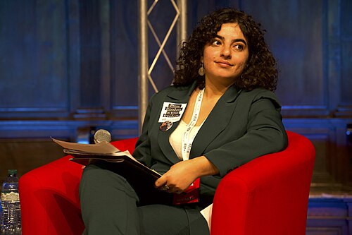 Doja Daoud, Middle East and North Africa representative of the Committee to Protect Journalists, speaking at the International Journalism Festival 2024 in Perugia, Italy as part of the panel called “Gaza. We needed you: where were you?”