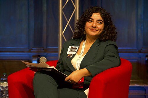 Doja Daoud, Middle East and North Africa representative of the Committee to Protect Journalists, speaking at the International Journalism Festival 2024 in Perugia, Italy as part of the panel called “Gaza. We needed you: where were you?”