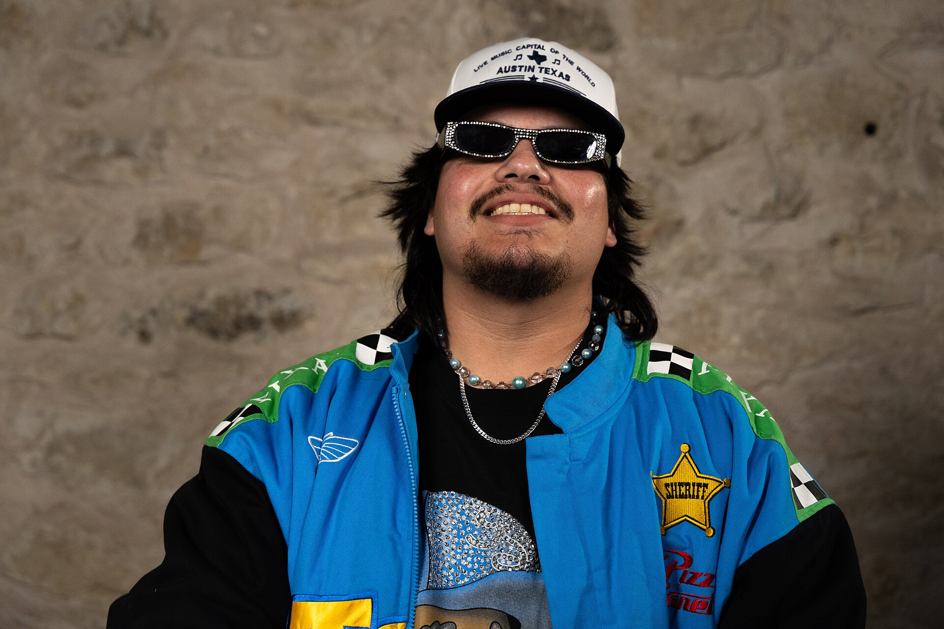 Dominic Gonzales, 8Day, at the WikiPortraits studio at the 2025 SXSW Festival.