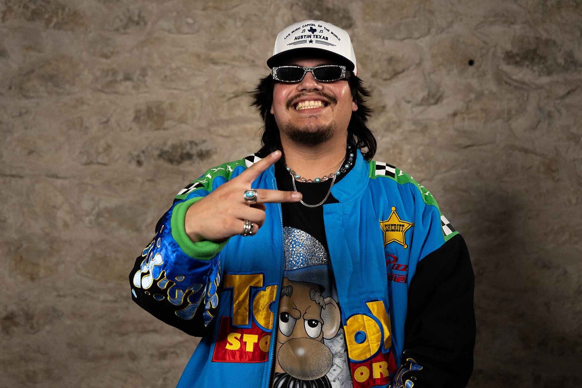 Dominic Gonzales, 8Day, at the WikiPortraits studio at the 2025 SXSW Festival.