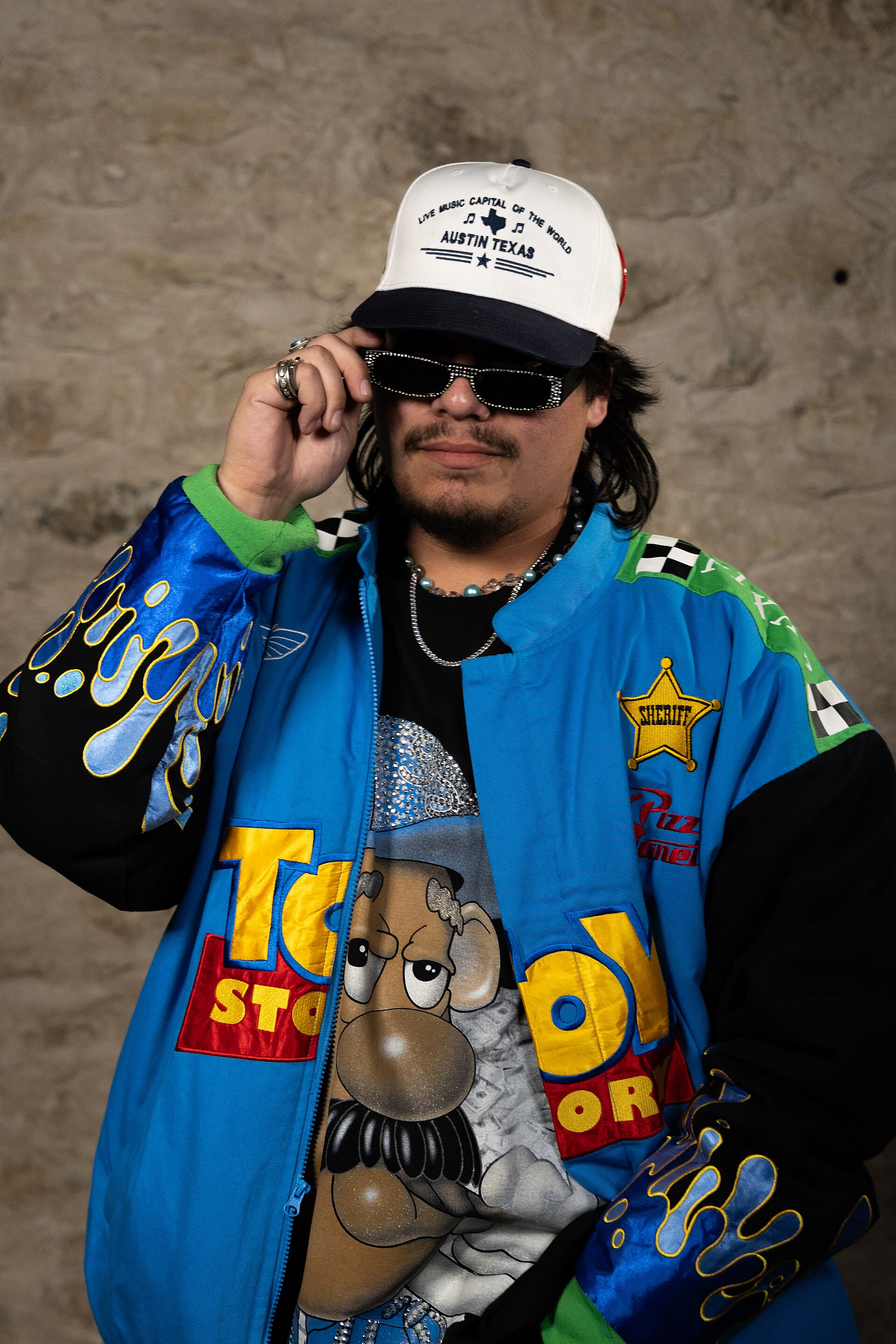 Dominic Gonzales, 8Day, at the WikiPortraits studio at the 2025 SXSW Festival.