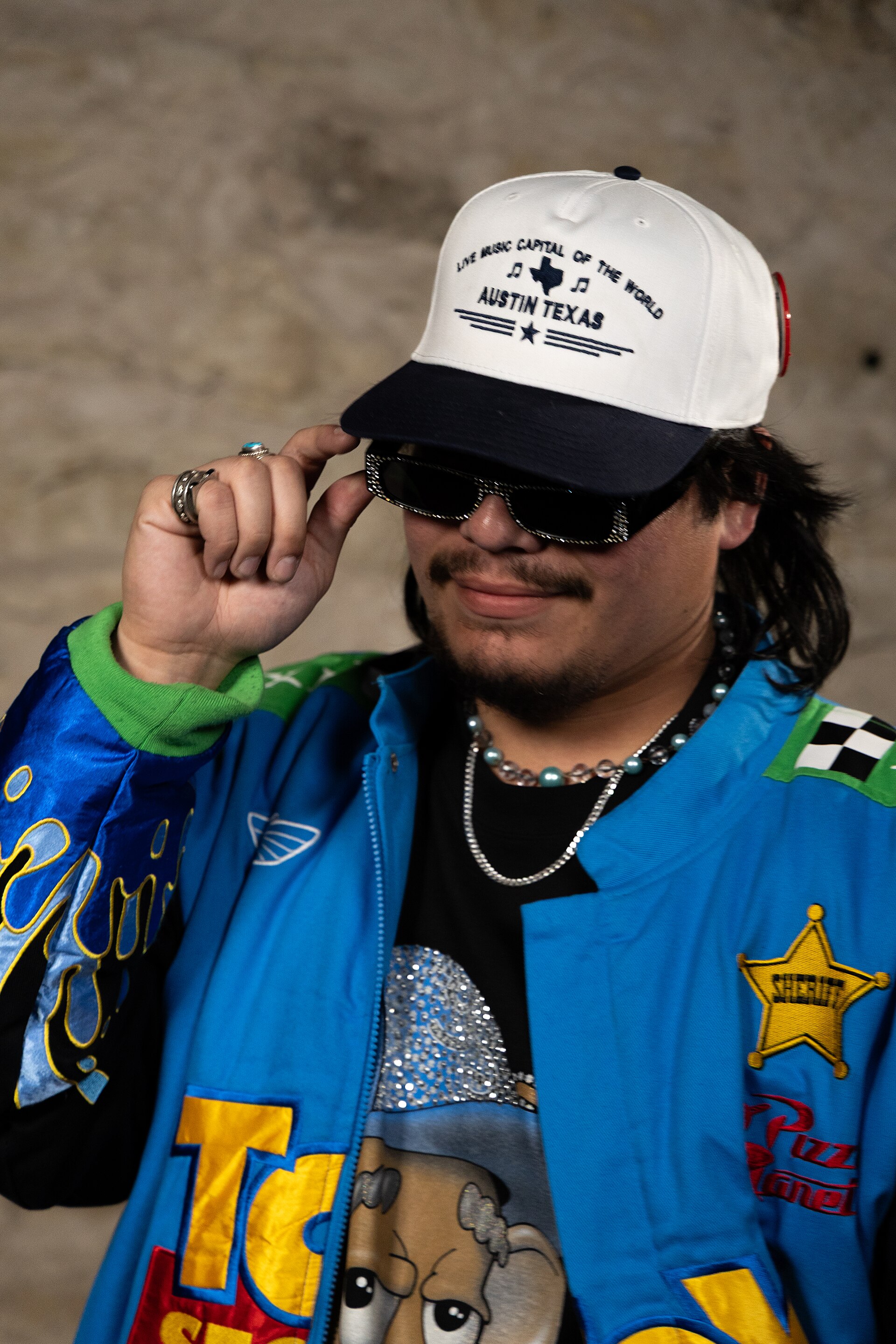 Dominic Gonzales, 8Day, at the WikiPortraits studio at the 2025 SXSW Festival.