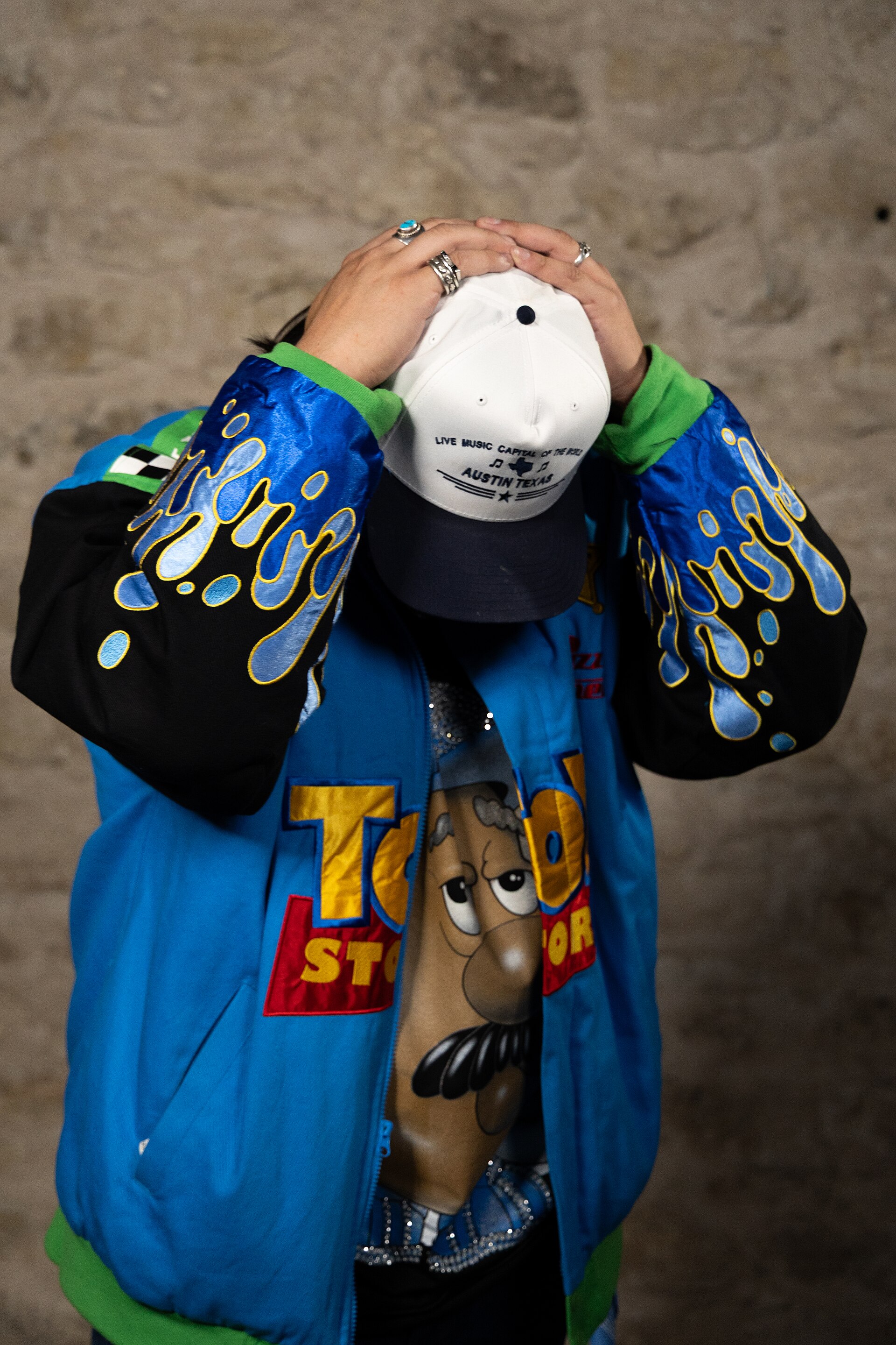 Dominic Gonzales, 8Day, at the WikiPortraits studio at the 2025 SXSW Festival.