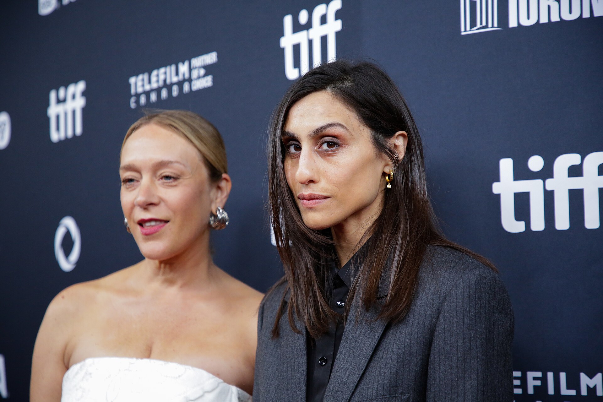 Durga Chew-Bose, the director, and Chloë Sevigny, an actor, at the 2024 Toronto International Film Festival (TIFF) for the movie Bonjour Tristesse.