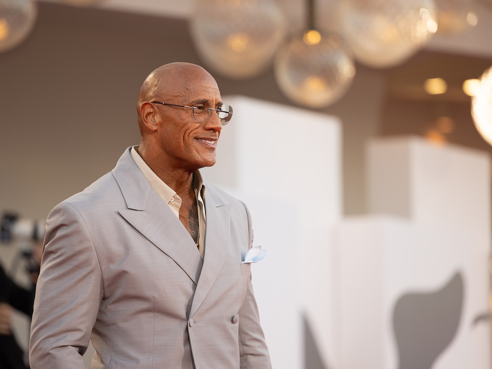 Actor Dwayne Johnson at the 2025 Venice Film Festival