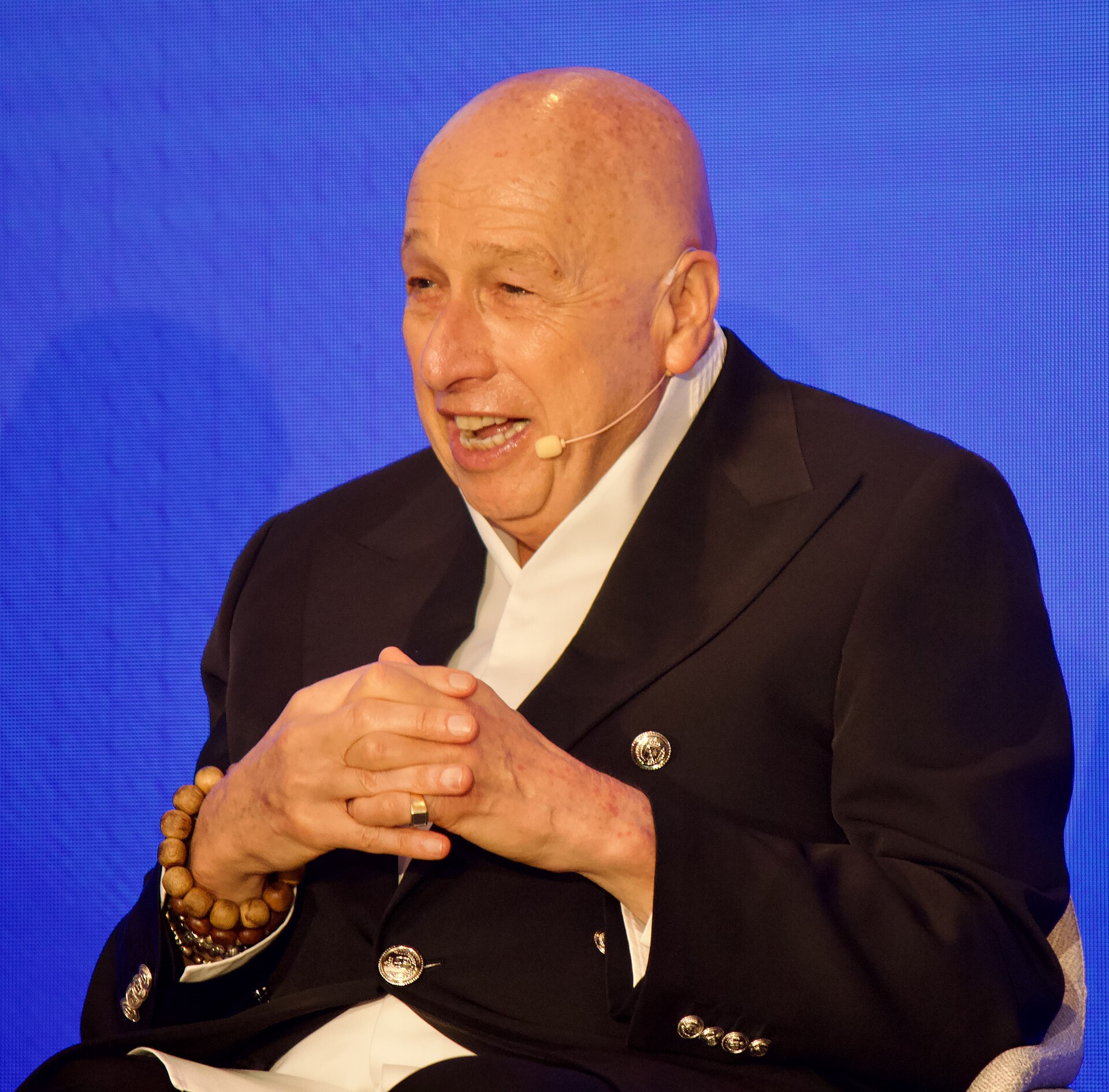Allan Zeman speaks at The Economist's Tech for Change Conference in Hong Kong (March 12, 2025)