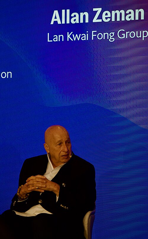 Allan Zeman speaks at The Economist's Tech for Change Conference in Hong Kong (March 12, 2025)