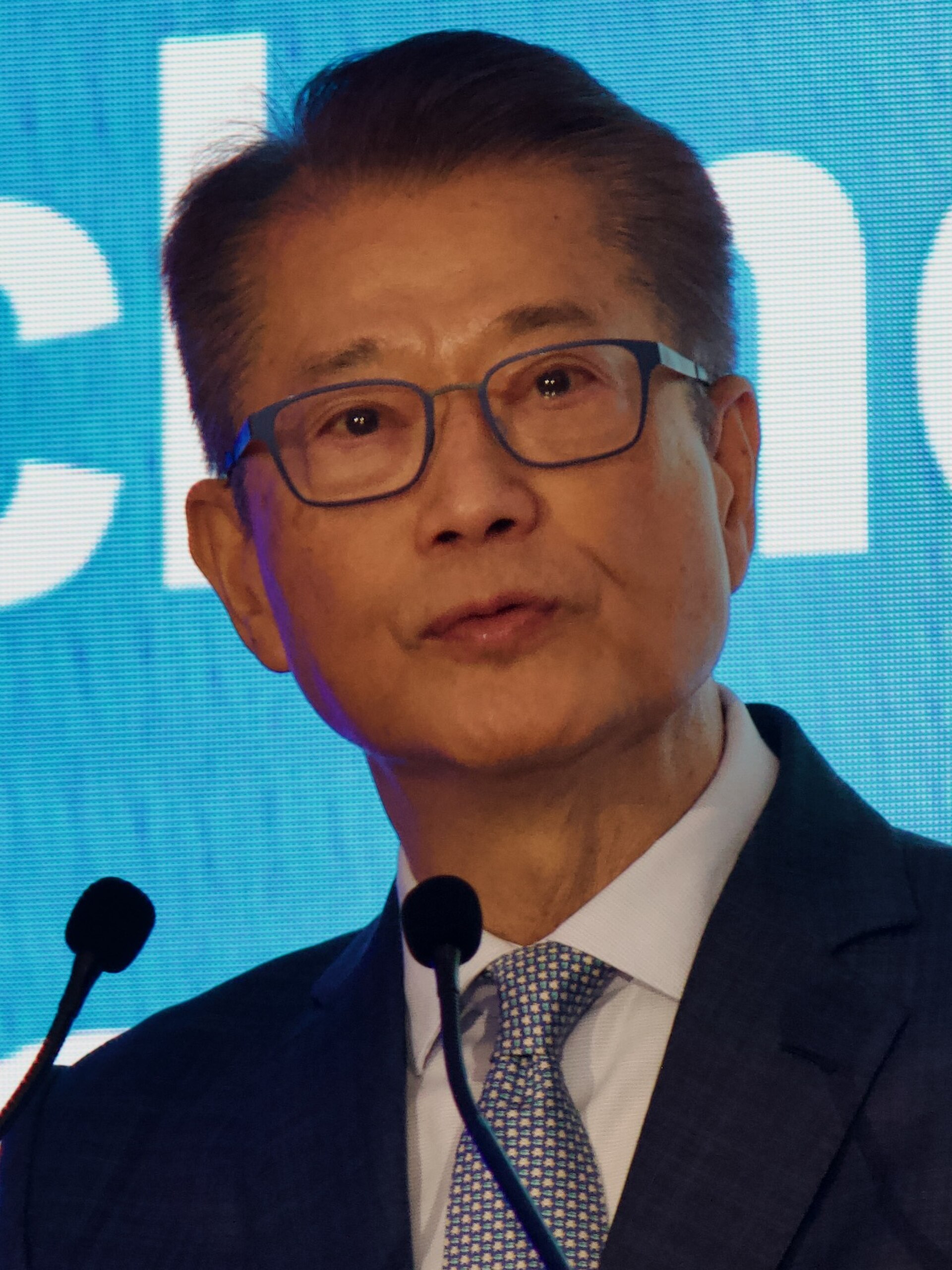 Paul Chan Mo-po 陳茂波 speaking at the Economist Technology for Change Conference in Hong Kong (March 12, 2025)