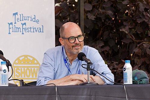Edward Berger at the 2024 Telluride Film Festival during the Sunday Noon Seminar panel discussion.