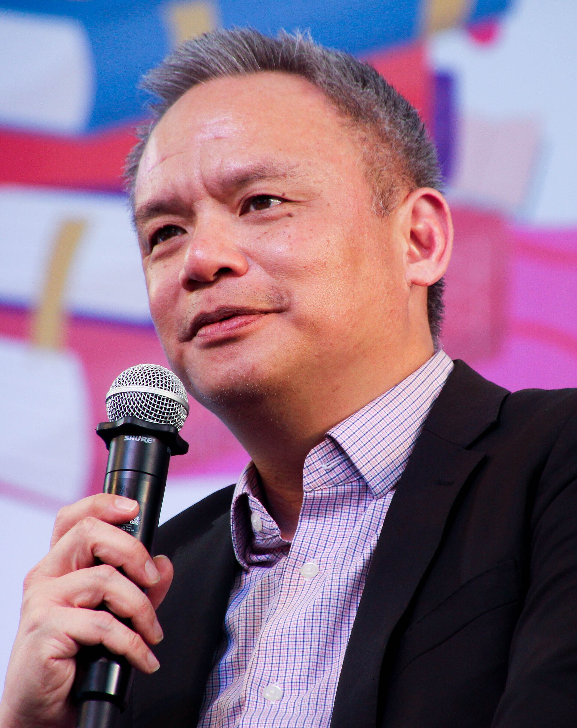 Edward Wong, journalist, at the 2025 Jaipur Literature Festival in Jaipur, India.