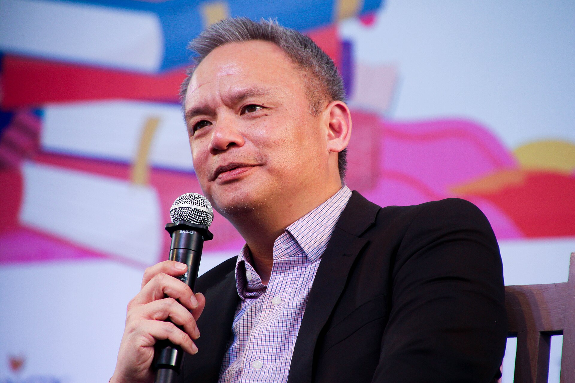 Edward Wong, journalist, at the 2025 Jaipur Literature Festival in Jaipur, India.