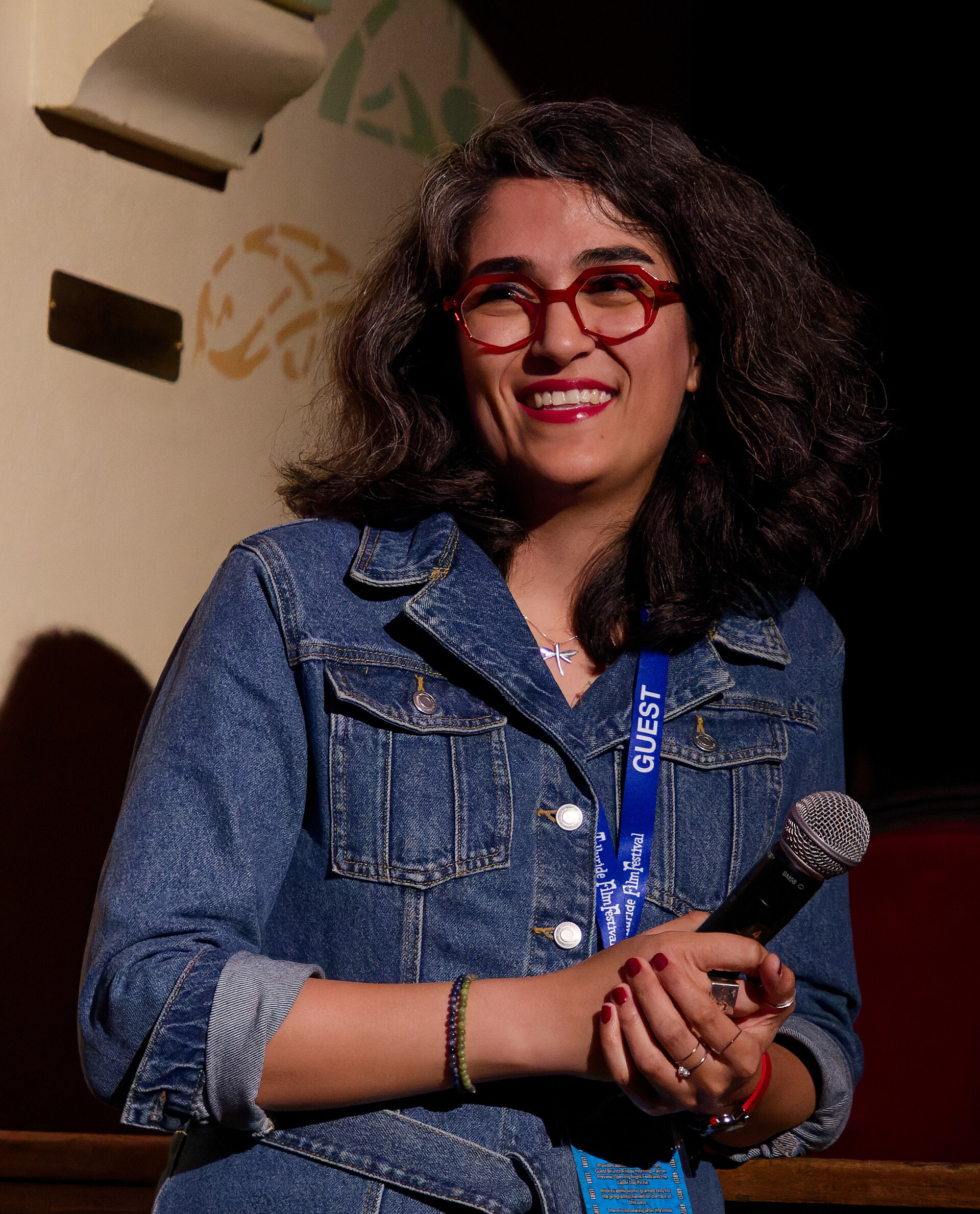 Elahe Esmaili at the 2024 Telluride Film Festival for a screening of her short, A Move.