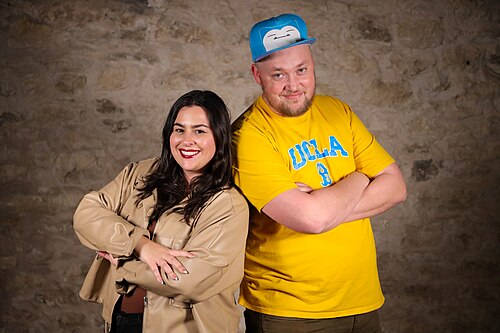Elana Rubin & Alex Seth Cohen at SXSW in March 2024. Taken as part of the WikiPortraits project.
