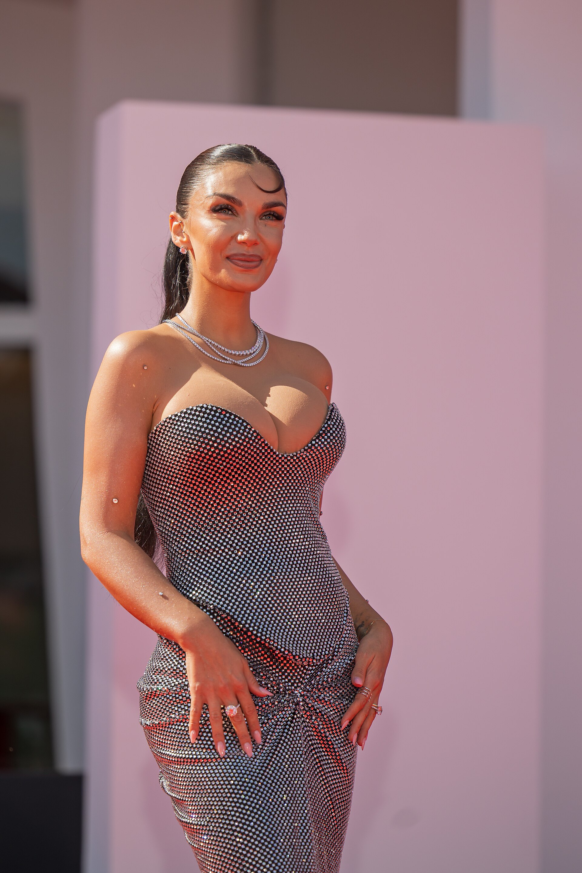 Elettra Miura Lamborghini, Italian television personality, singer and socialite, at 82nd Venice International Film Festival in Venice, Italy for the film .