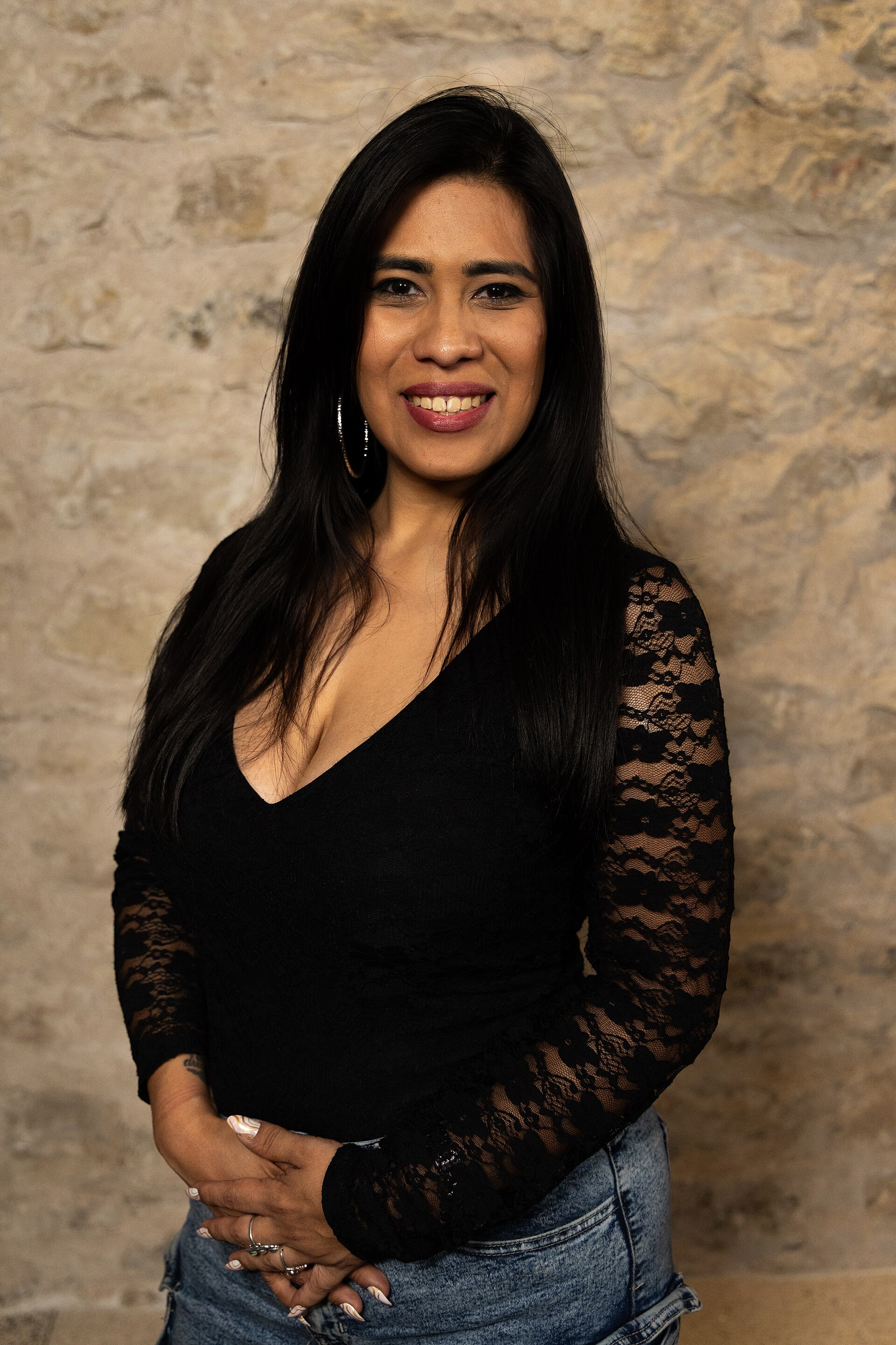 Elexis Martinez, Career and training specialist, at the WikiPortraits studio at the 2025 SXSW Festival.