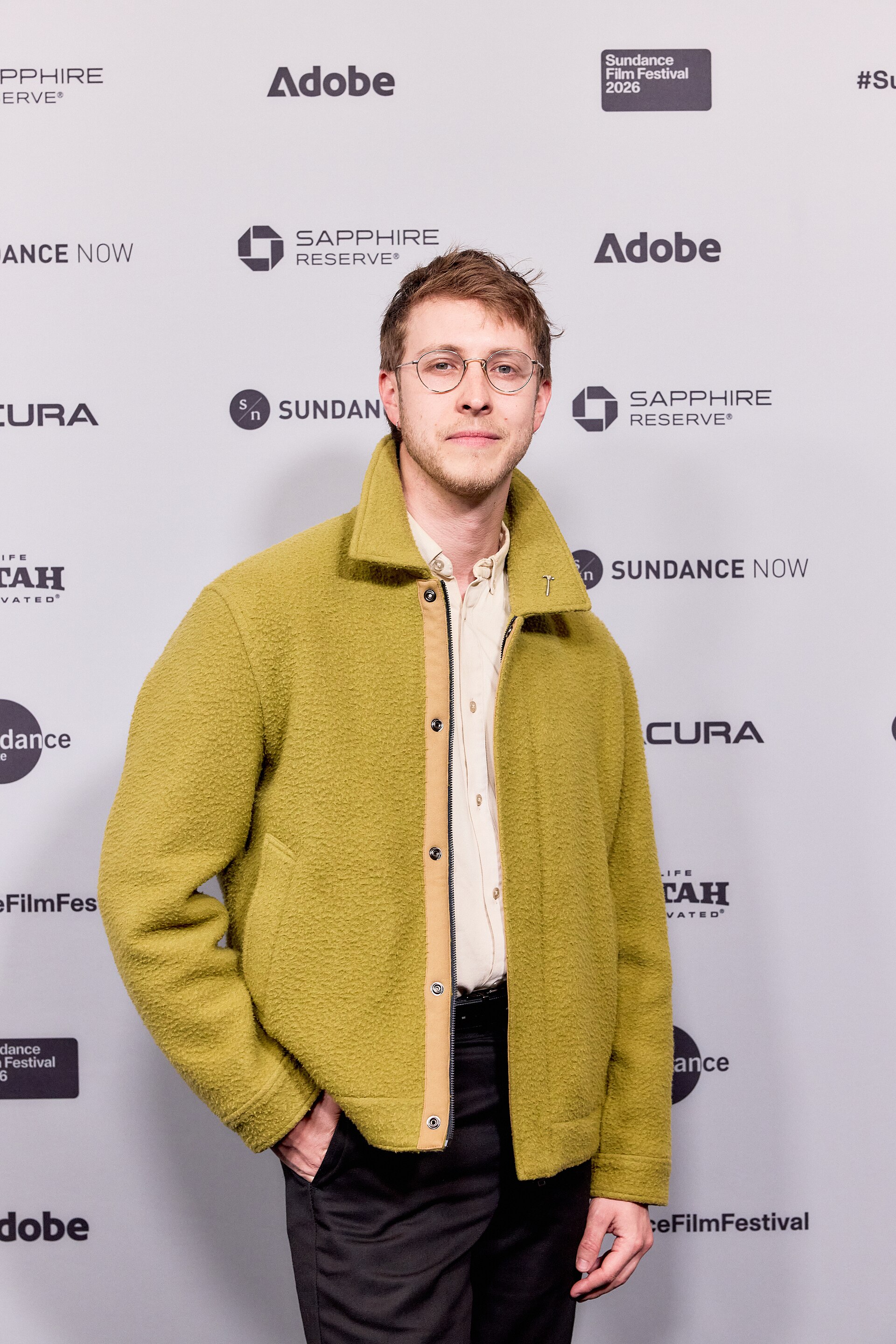 Elijah Stevens at the 2026 Sundance Film Festival for Barbara Forever